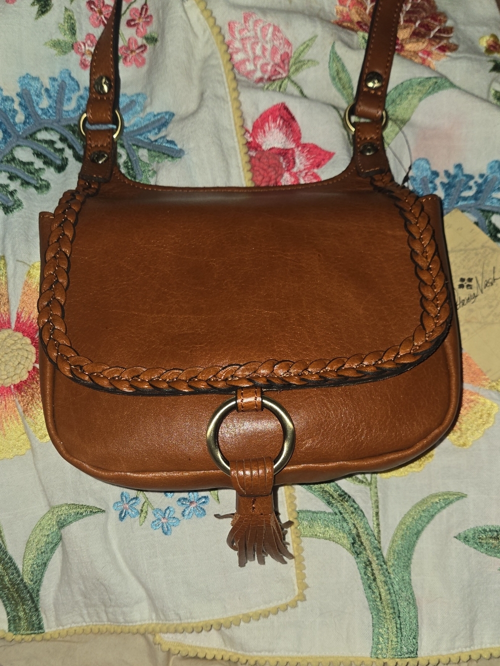 Patricia Nash Linny Saddle Bag Leather Crossbody *nwt